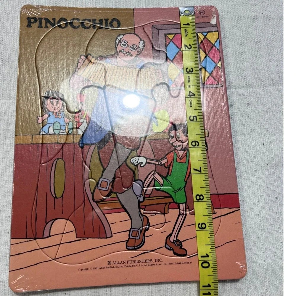 Vintage 1981 Allan Publishers Tray Puzzle Lot Pinocchio Deputy Dawg ABCs 3pc